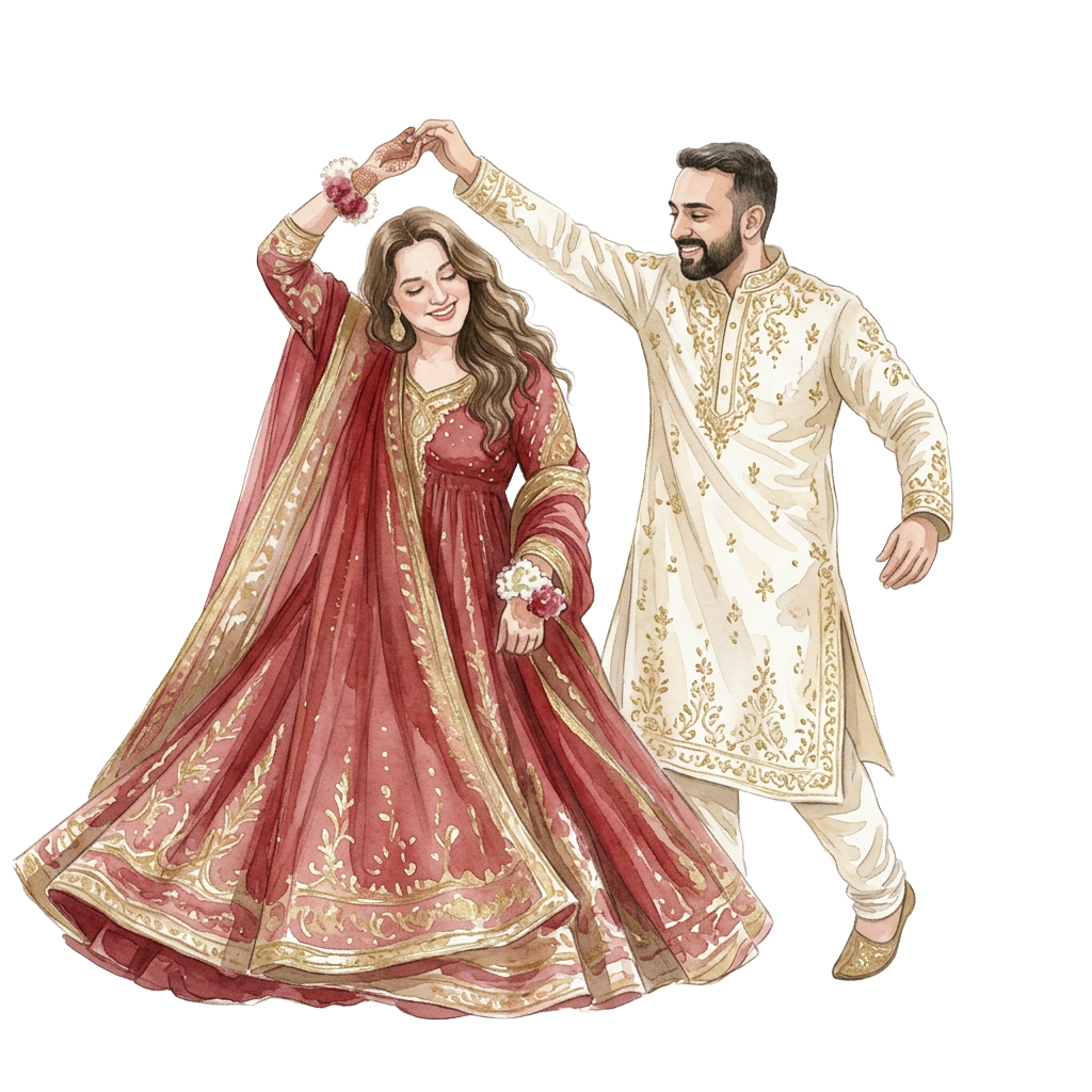 Tetiana and Uzair dancing