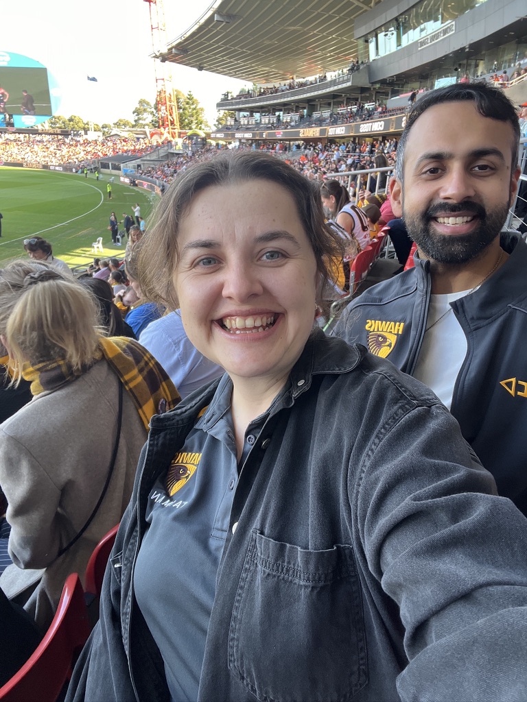 At the footy together