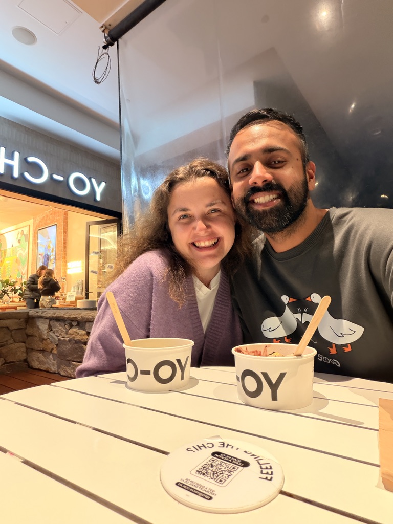Sharing dessert